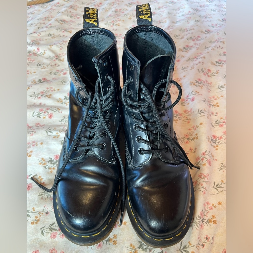 Dr. Martens Black Boots with Translucent Sole